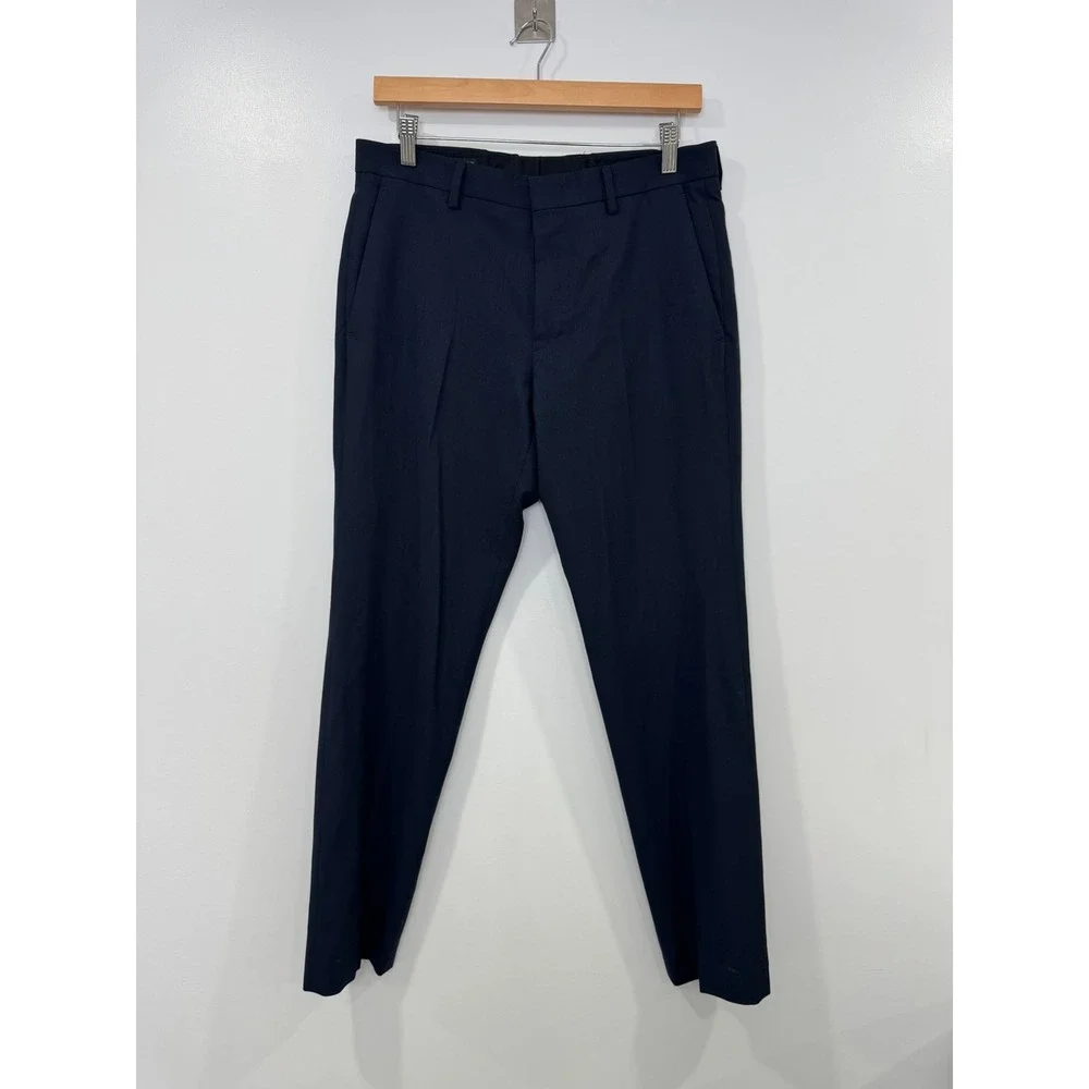 J. Crew Men Navy Ludlow Jacket Blazer Pant Suit 36S 30